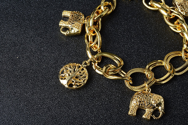 Sunshine Fashion Jewelry Gold Charm Bracelet