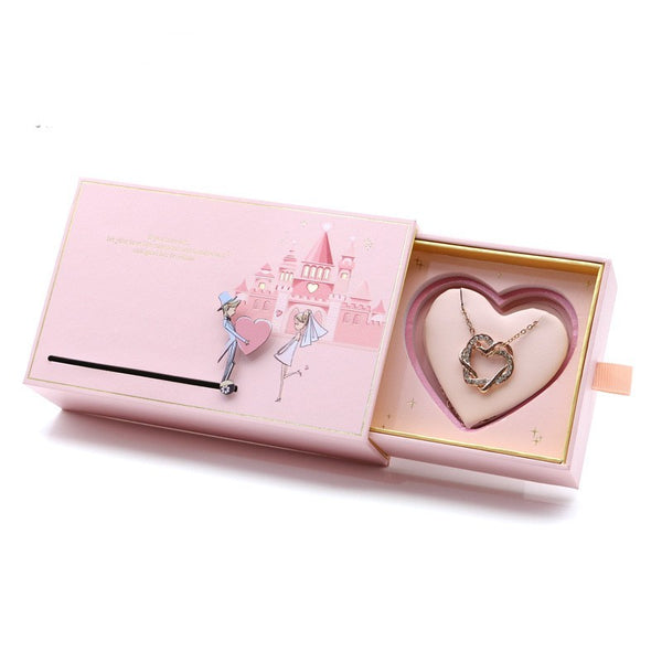 Love Castle Jewellery Box Ring Necklace Box