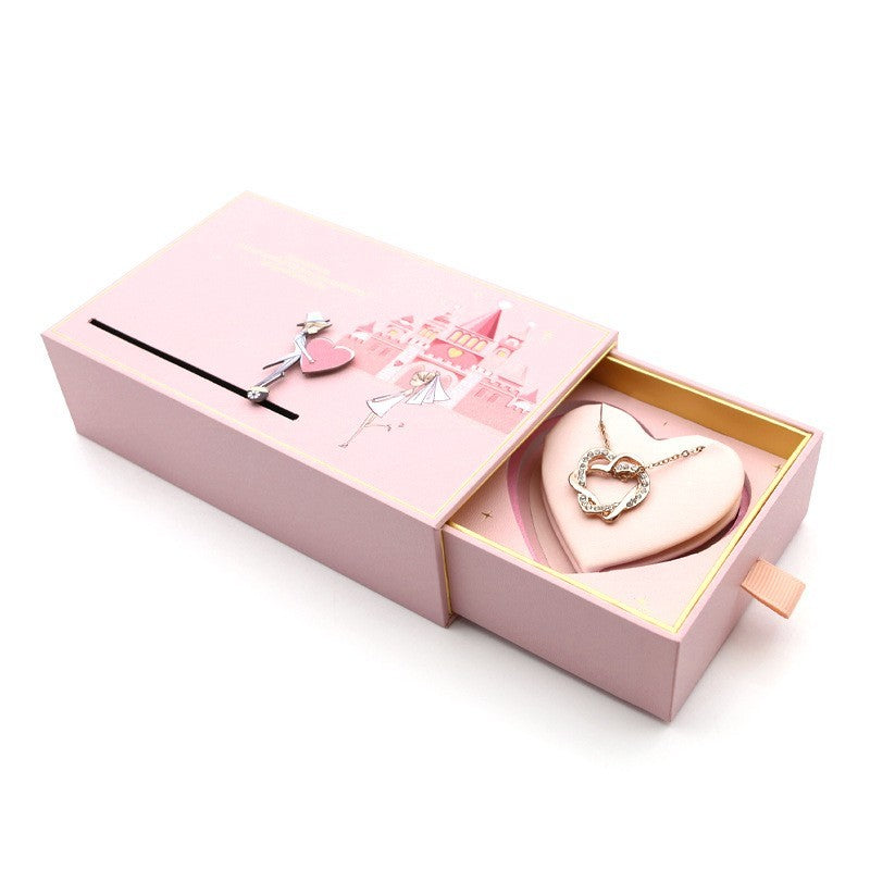 Love Castle Jewellery Box Ring Necklace Box